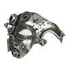 Steampunk maska, strieborná, luxusná